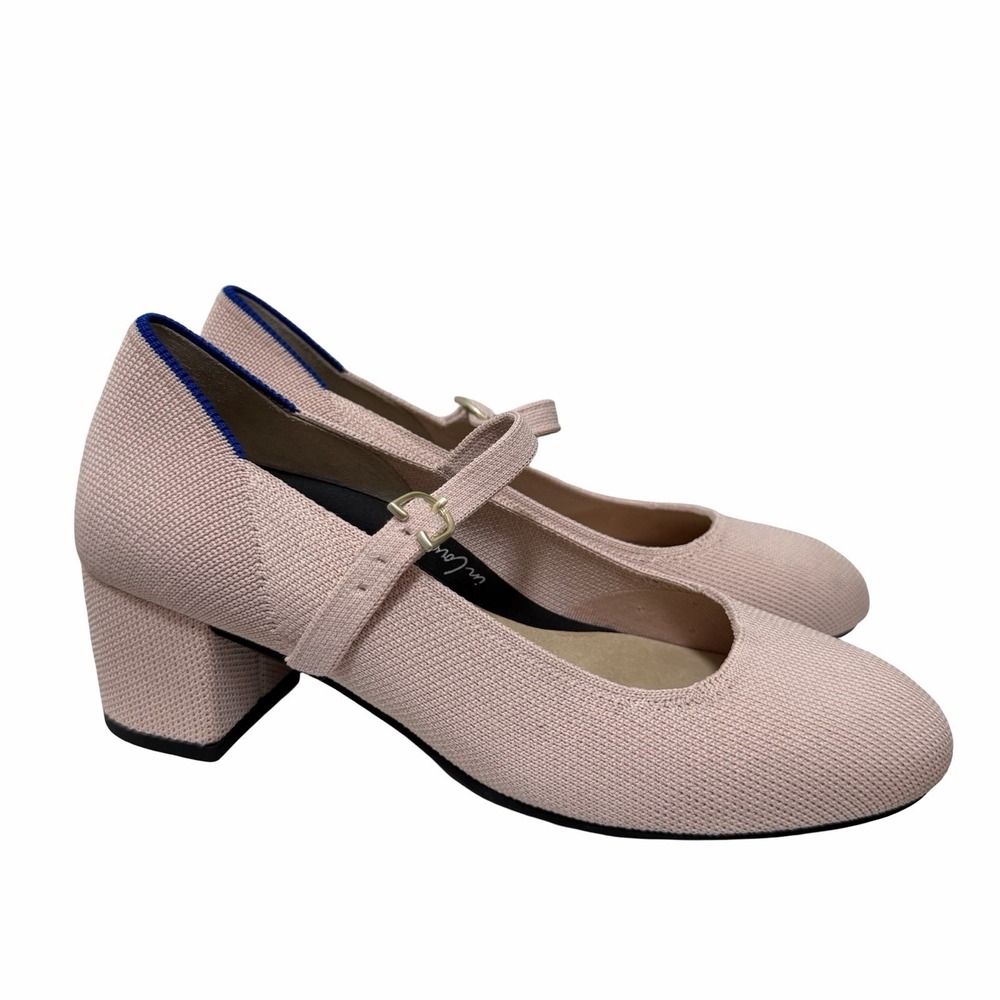 Rothys The Mary Jane Heeled Shoes Womens US 5.5 EU 35.5 Ballerina Pink NWOB - Picture 2 of 10